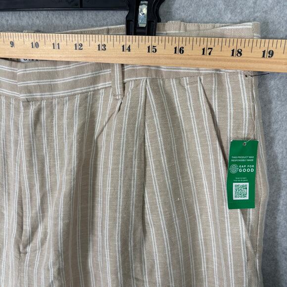 Gap Wide Leg Pleated Pants 18T Linen Trouser Chino Academia Quiet Lagom NEW $98 - Picture 5 of 14